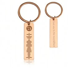 Llavero de música personalizado, tu canción, única para ti, llavero de música escaneable personalizado, ideas de regalos para cualquier persona/ocasión - oro rosa - Ver 11