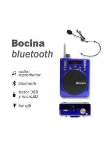 Bluetooth Megaphone Speaker With Microphone + FM Radio - Random - View 5