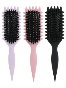 DeeJey 1 Bàn Chải Làm Xoăn, Bàn Chải Xác Định, Bàn Chải Tạo Kiểu, Bàn Chải Xác Định Độ Xoăn, Bàn Chải Tóc Xoăn Để Gỡ Rối, Tách, Định Hình Và Xác Định Các lọn Tóc Cho Tóc Giả - Nhiều màu - Xem 2