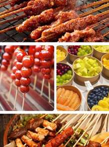 200pcs/100pcs/300pcs(+/-5pcs) 30CM Outdoor Camping BBQ Bamboo Skewers Sticks, For Grilling Meat/Kabobs/Fruits/Snacks,Bbq,Picnic,Camping,Garden,Patio,Outdoor,Garden Decor,Outdoor Decor.