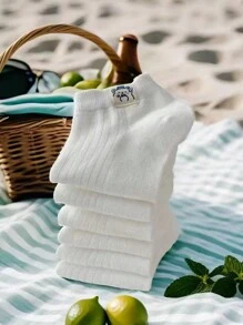 5 Pairs Random Delivery Women Short Socks, Korean Ins Style Low Vamp Ankle Socks, Thin Cute Casual Socks For Spring & Summer - Multicolor - View 3