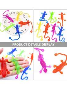 Soft Rubber Squishy Sticky Wall Climbing Lizards, Stretchable Climbing Stress Relief Toys 2/5/10pcs( Random Color),Adhd Toys,Stress Relief Toys,Easter,Easter,Stress Relief Toy,Easter Toys