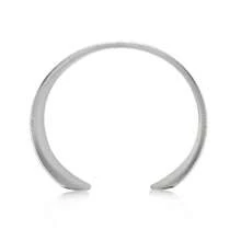 Lavari Women's Gold Ion Plated Satin Finish Stainless Steel Open Cuff Bangle