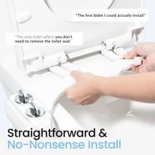 LUXE Bidet NEO 320 Plus - Only Patented Bidet Attachment For Toilet Seat, Innovative Hinges Clean, Slide-In Easy Install, Advanced 360° Self-Clean, Warm, Dual Nozzles, Feminine & Rear Wash (Chrome, Rose Gold, White) - 玫瑰金 - 查看 3