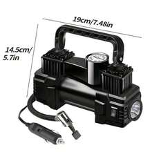 1PC Car Mounted Inflation Pump, Portable High-Power Car Tire Inflation Pump, 12V Multifunctional High-Pressure Tire Inflation Pump - Black - View 6