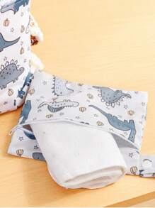 3 件装可爱恐龙与花卉图案婴儿尿布干湿袋/收纳袋婴儿洗澡家庭装饰礼物