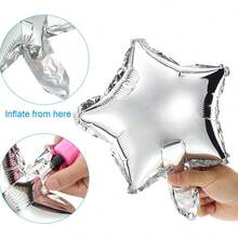 50 Globos Metálicos De Estrellas Para Fiestas Varios Colores - Azul - Ver 3