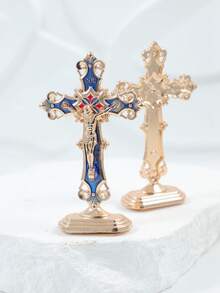 1 chiếc đồ trang trí giọt dầu bằng hợp kim kẽm cổ điển thanh lịch hình Chúa Jesus thánh giá tôn giáo để bàn trang trí cho văn phòng tại nhà - Đồ trang sức bằng hợp kim - Xem 18