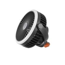 1入可充電2400毫安可攜式野營吊扇，雙用途兩段式夜燈四速風力戶外桌上露營吊扇，適用於客廳、臥室、宿舍、辦公室 - 彩色 - 查看 13