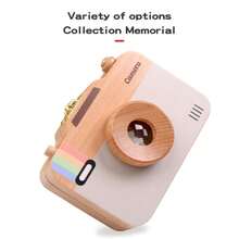 1入木製牙仙子牙齒盒兒童玩具，嬰幼兒奶酪齒珠寶盒收納盒，牙仙子紀念盒，適合男女失去乳齒時的生日禮物 - 彩色 - 查看 9