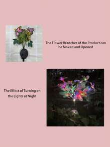 1pc/2pcs Solar Simulation Butterfly Tree Light, Outdoor Yard Decoration Butterfly Light, For Lawn, Ground, Garden - Multicolor - View 5