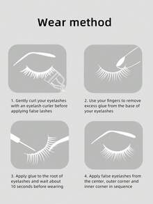 5pairs Faux Fiber Thick & Voluminous Eyelashes, 8-23mm Length, Soft And Comfortable, Curly And Natural-Looking - Fluffy Lashes - View 7