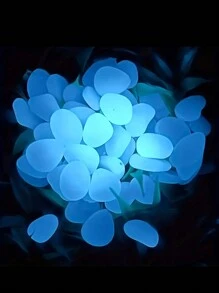 10pcs/50pcs/200pcs/500pcs/1000pcs Colorful Luminous Pebble Stones, Aquarium Decor, Glow-In-The-Dark Artificial Glowstone, Landscape Decoration, Garden Path, Aquarium Gravel (Random Color Shipped)
