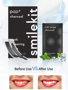 竹炭牙齒美白貼，針對牙齦敏感，有效美白，減少敏感，幫助去除煙草/咖啡/蘇打污漬 - 黑色 - 查看 6