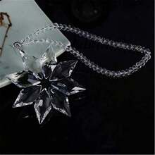 1pc Car Decoration Snowflake Jewelry Rearview Mirror Pendant Car Crystal Jewelry - Clear - View 2