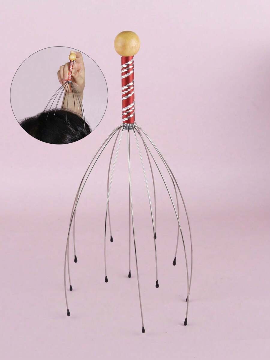 頭皮按摩器 - 紅色 - 查看 1