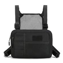 Chest Rig Molle Radio Chest Harness Holder Holster Vest Front Chest Pouch Outdoor Chest Bag Chest Pack Fathers Day Gifts Summer College Bag Dad School Bag - Black - View 5