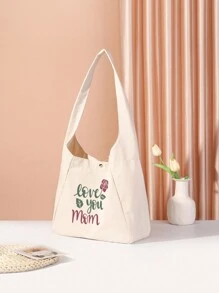 Customizable Canvas Tote Bag, Crescent Bag, Large Capacity Tote, Multi-Functional Storage Bag, Suitable For DIY, Printing, Embroidery, Shopping, Backpack, Ideal For Weddings, Birthdays, Beaches, Holidays And The Perfect Gift For Women, Mothers, Teachers, Friends, Bridesmaids, And Students. - Beige - View 7