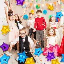 50 Globos Metálicos De Estrellas Para Fiestas Varios Colores - Azul - Ver 5