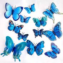 1 Set (12pcs) 3D Lifelike Butterfly Cake Decoration, PVC Butterfly Cake Topper, Plastic Cake Insert - Colorful - View 13