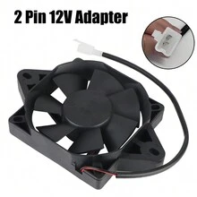 機車配件機油水箱冷卻器12V通用摩托車冷卻風扇引擎散熱器，適用於150cc、200cc、250cc全地形車