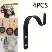 4pcs Rusty Iron Hooks For Hanging Lanterns, Heavy Duty Metal Hooks For Plant Hangers, Lighting And Art, Vintage Home Decor For Indoor And Outdoor, Include Screws