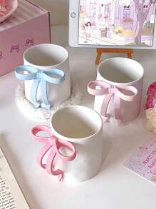 1pc Nordic Style Hand-Painted Butterfly Ceramic Cup Set, Ins Color Glaze American Coffee Cup Set, Coffee Milk Cup, Couple Cup, Mug, Breakfast Cup, Holiday Gift, Birthday Blessing, Party Supplies, Gift For Mom, Dad, Girlfriend - Multicolor - View 5