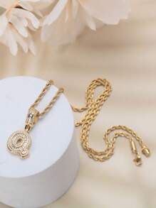 26 cái/bộ Vòng cổ chữ cái đầu tiên màu vàng dành cho nữ, thích hợp cho các tác phẩm thủ công - Vàng - Xem 37