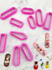 18pcs/Set Long Strip Clay Earring Molds