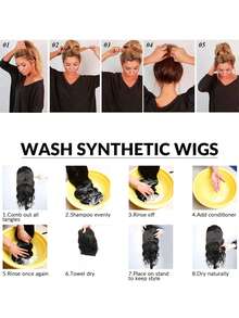 1pc 18 Inch  Drawstring Ponytail  Natural Synthetic Hairpiece For Women Extensions Drawstring Ponytail For Women Long Curly Wavy Hair Drawstring Ponytail Natural Wavy Synthetic Hair Extensions Ponytail For Everyday Use