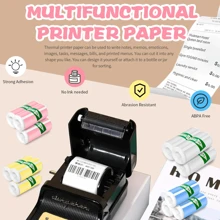 5Pcs Mini Printer Sticker Paper, 57 X 25 Mm Color Adhesive Printable Paper Rolls Thermal Paper Rolls For Pocket Thermal Printer Receipt Thermal Printer - Yellow - View 6