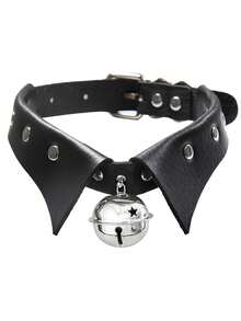 Bộ vòng cổ cá nhân hóa phong cách Y2K Phụ kiện nhập vai hành động thực tế Vòng cổ Gothic Punk Băng đô tai cáo Tai & đuôi động vật Đạo cụ cosplay - màu đen - Xem 8