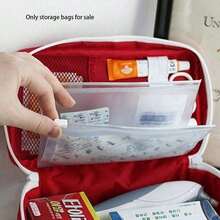1pc Portable Portable Medical Kit, First Aid Kit, Medicine Sorting And Storage Bag Sell Only Collection Bags - Red - View 5