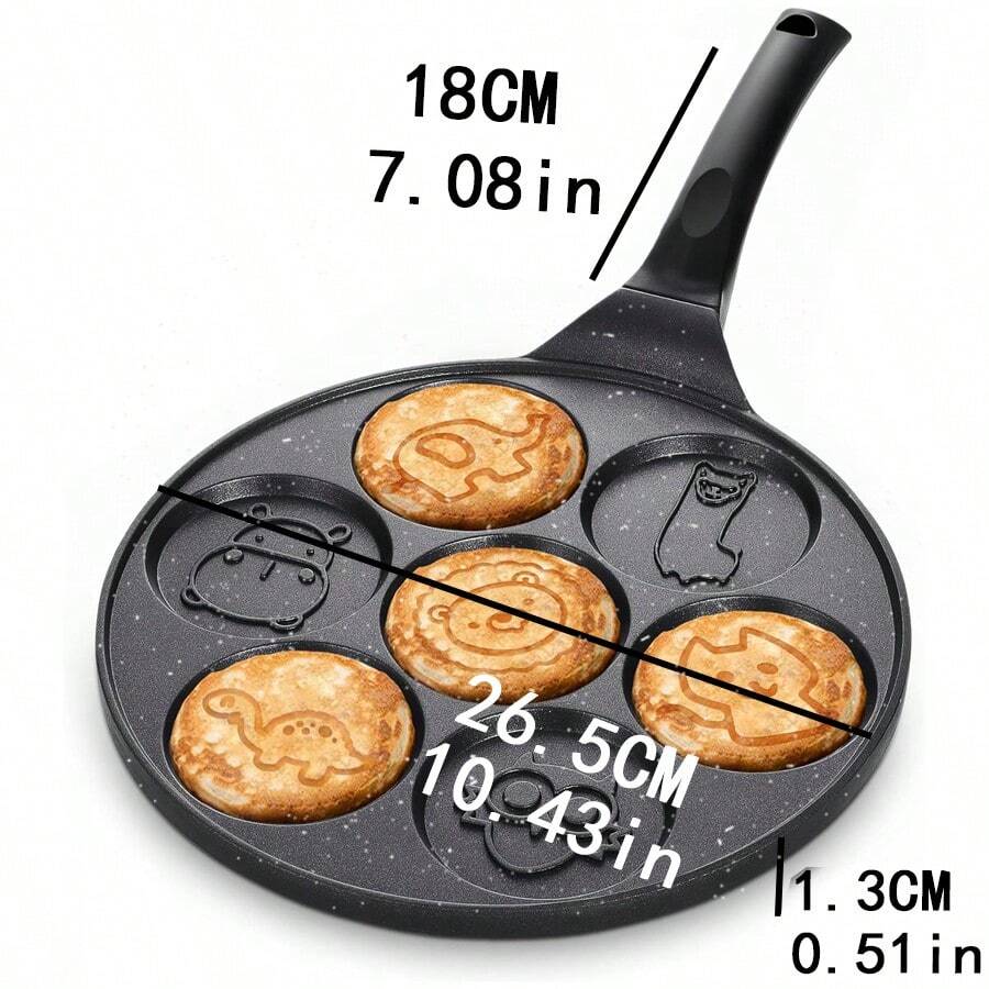 Pancake Pan Nonstick Griddle Pancake Maker Mini Pancake And 7 Smiling Face Cups Pan Breakfast