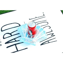 3/2/1 pieza Posavasos con copa de concha con lentejuelas, Flotadores inflables de nubes arcoíris para vasos de agua, Accesorios para sesiones de fotos, Artículos esenciales de playa, Accesorios de playa, Flotador de piscina