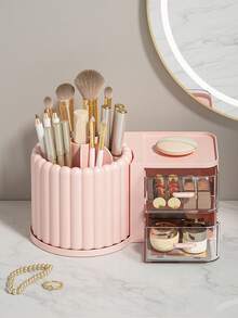 Desktop Rotating Pen Holder Skincare Makeup Organizer Box Student Dorm Drawer Storage Case Pencil Stand Shelf - Pen Holder - View 6