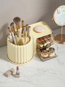 Desktop Rotating Pen Holder Skincare Makeup Organizer Box Student Dorm Drawer Storage Case Pencil Stand Shelf - Pen Holder - View 7