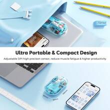 Chuột Bluetooth không dây, Chuột trong suốt, Chuột văn phòng sạc lại không gây tiếng ồn, Chuột máy tính kết nối nhiều thiết bị, Thích hợp cho máy tính để bàn/máy tính xách tay, Quà tặng cho phụ nữ - Màu xanh lam - Xem 8