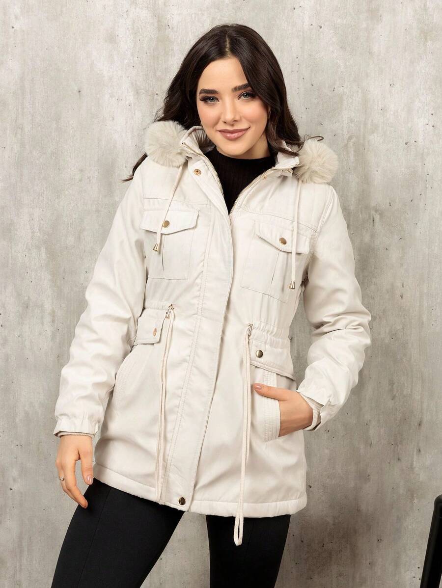 Women Trench Coats - 米色 - 查看 1