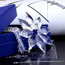 1pc Car Decoration Snowflake Jewelry Rearview Mirror Pendant Car Crystal Jewelry - Clear - View 10