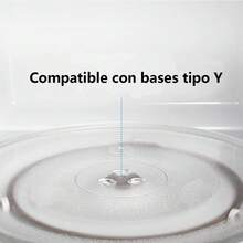 Plato De Cristal De Repuesto Para Microondas De 32.5 Cm - Blanco - Ver 4