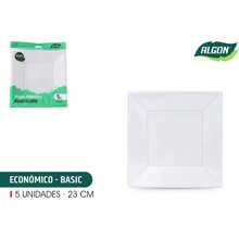 Set De Platos Rectangulares 5 Unidades De Cartón Color Blanco 23Cm  Diseño Rectangular y Clásico | Set De Platos Rectangulares 5 Unidades De Cartón Prácticos, Desechables y Resistentes, Perfectos para Todo Tipo de Alimentos e Ideales en Fiestas, Picnics y Más⚫ Envío GRATIS ✅ Entrega 24/48h a España (península) - Multicolor - Ver 1