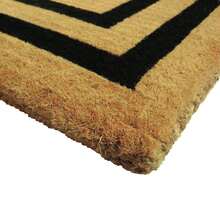 Heavy Duty Coir Door Mat Thin Double Picture Frame, Monogram S - Black 22" X 36" - 字母組合S - 查看 2