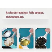1pc Small-Sized Stainless Steel Teaspoon With Short Handle, Convenient And Portable - Multicolor - View 7