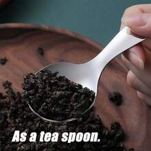 1pc Small-Sized Stainless Steel Teaspoon With Short Handle, Convenient And Portable - Multicolor - View 3
