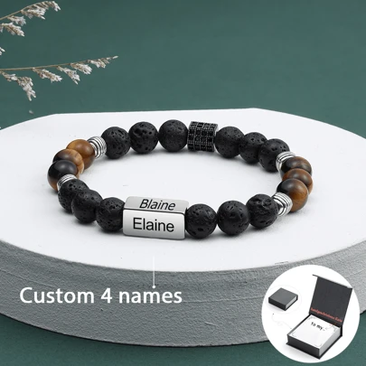 Men's Bracelets With Personalized Personalized, Commemorative Gifts To Father/Grandfather/Boyfriend