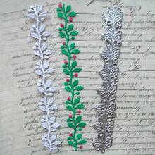 1PC Vine Leaf Metal Cutting Dies, New Arrival Die Cuts, Embossing Stencils For DIY Crafting Scrapbooking Supplies, Template Mould, Photo Album Decorative Paper Die Cuts For Card Making, DIY Craft Decoration - Silver - View 11