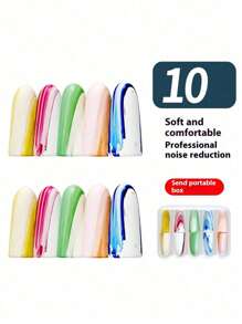 10 nút tai chống ồn khi bơi, nút tai cách âm siêu tốt khi ngủ, học tập, ký túc xá, giảm tiếng ồn mà không làm hỏng tai - Nhiều màu - Xem 2