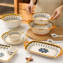 Lucky Ceramic Tableware Set - 1set/8pcs (4.5-Inch Bowl/7.5-Inch Bowl/8-Inch Plate/9.25-Inch Plate)Christmas Gift - Nordic 8-piece Set - View 5