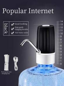 1pc Electric Water Dispenser Pump, Small Automatic Drainage Machine, Summer And Winter Equipment Accessories; Equipped With 1 Hose, 800mAh Battery, And USB Charging Cable - Multicolor - View 14